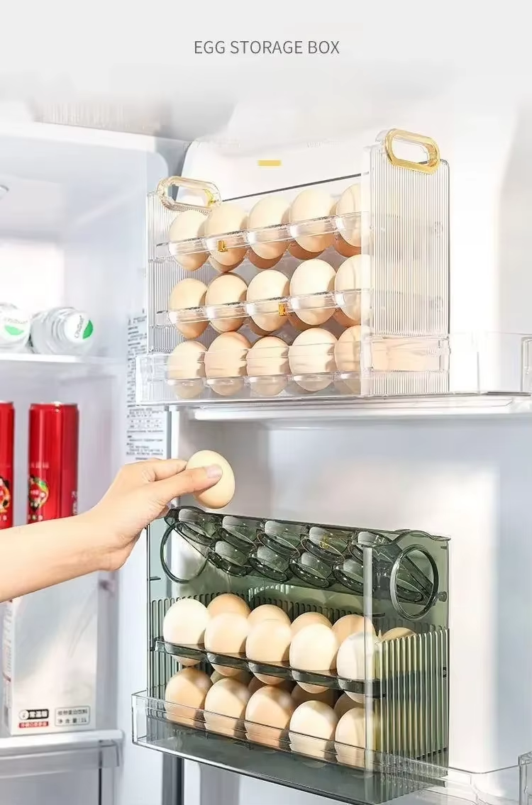 Egg Storage Box Side Door of Refrigerator Storage Organizer Kitchen Reversible Special Egg Storage Tray Kitchen Accessories