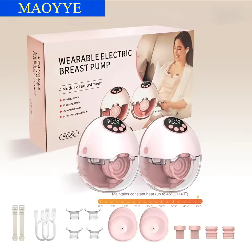 McAdo Wearable Breast Pump Hands Free Electric Portable Wearable Cup Suction Levels Comf Milking Machine Automatic Breast Pump