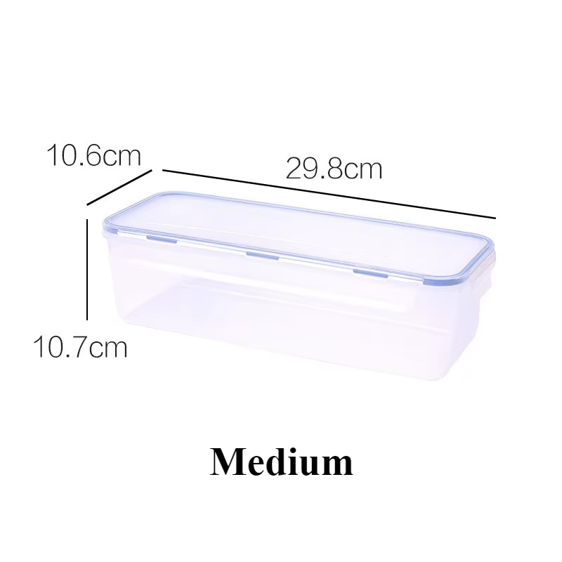 Plastic Bread Storage Box Airtight Food Storage Container Sandwich Bread Keeper with Lid Loaf Bread Container Kitchen Organizer