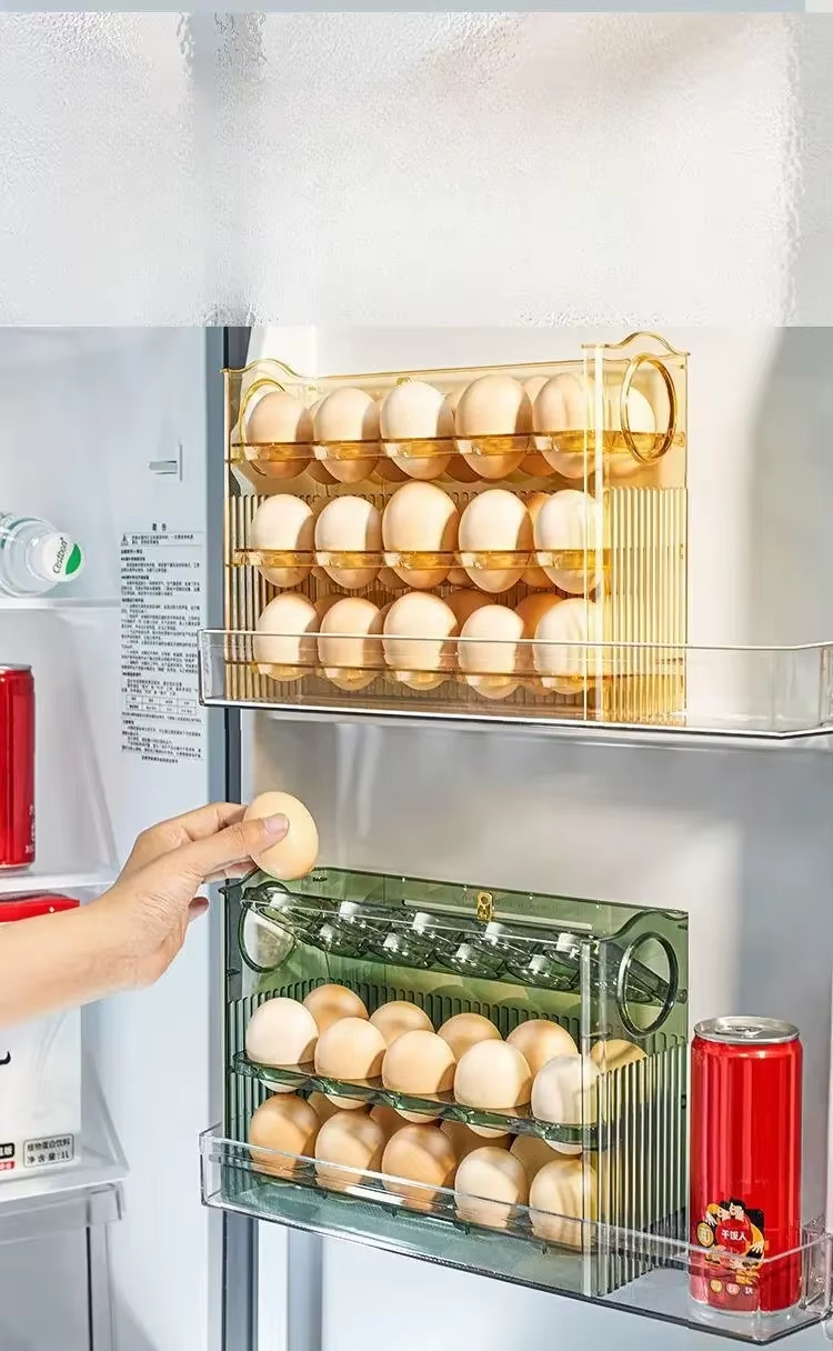 Egg Storage Box Side Door of Refrigerator Storage Organizer Kitchen Reversible Special Egg Storage Tray Kitchen Accessories