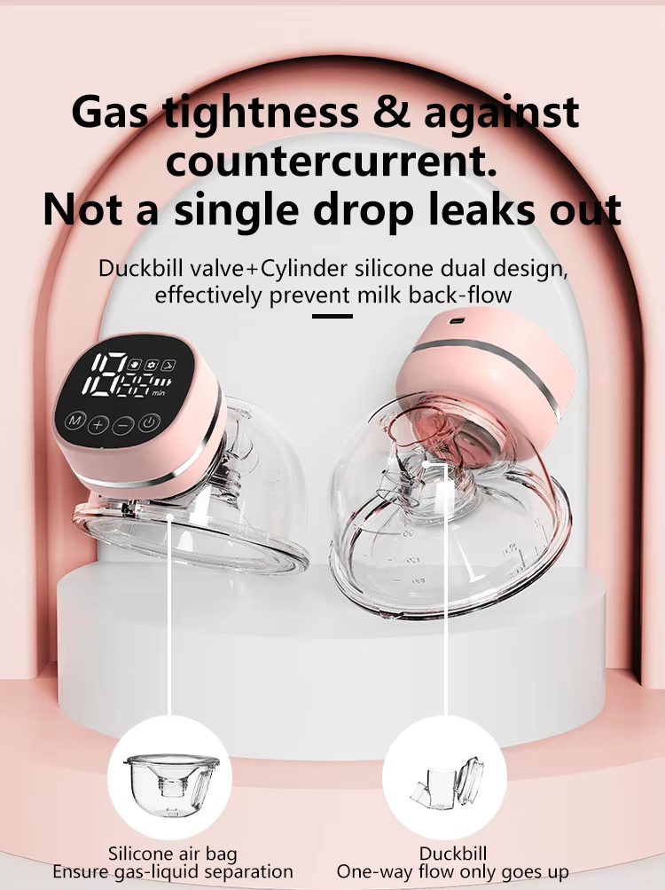 McAdo Electric Breast Pumps With 19/24mm Flange Portable Hands Free Wearable Breast Pump Silent Comfort Breast Milk Extractor