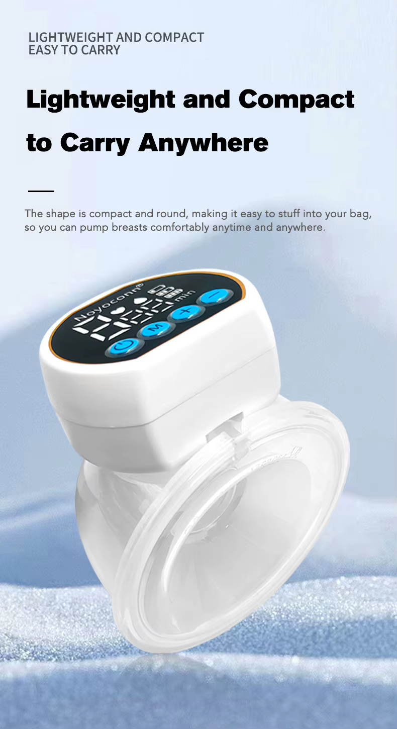 McAdo Portable Double-sided Green Breast Pump Silent Powerful Suction Electric Breast Pump For Baby BPA Free