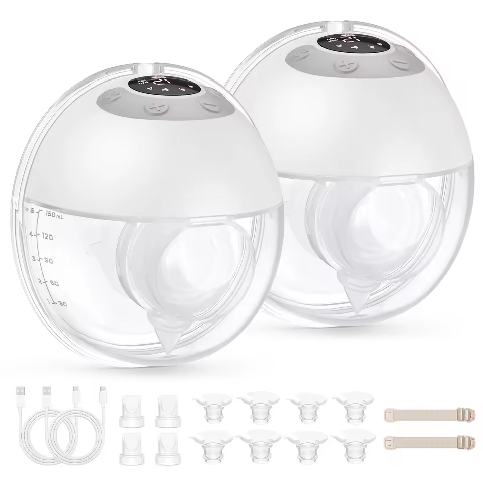McAdo Electric Breast pump Hands-Free 4 modes & 12 levels , Pain-Free, BPA-Free Milk Collector with 17/19/21/24 mm Flange