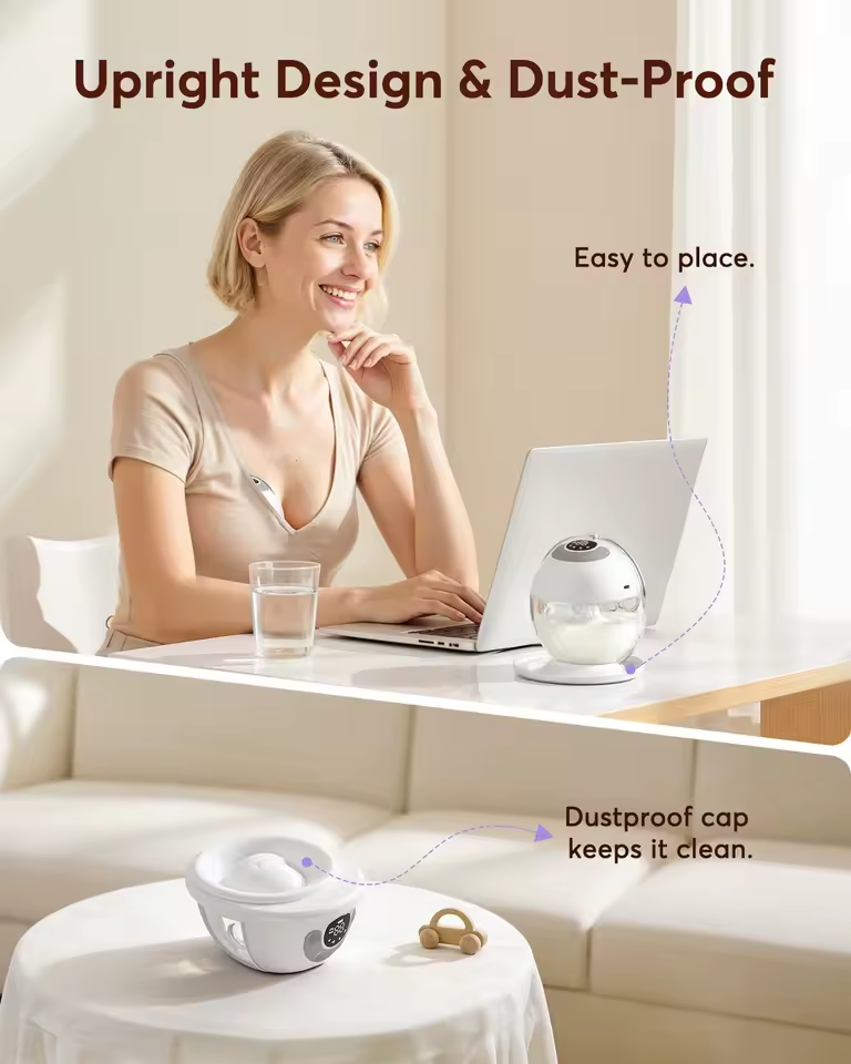 McAdo Electric Breast pump Hands-Free 4 modes & 12 levels , Pain-Free, BPA-Free Milk Collector with 17/19/21/24 mm Flange