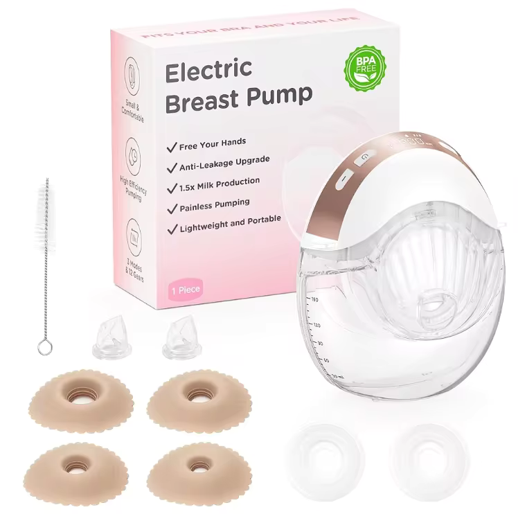 McAdo Hands-Free Breast Pump 3 Modes & 12 Levels Electric Breastpump, Pain-Free, BPA-Free Milk Collector with 17/19/21/24 mm Flange