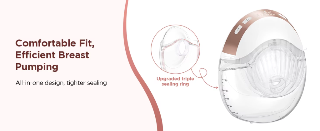 McAdo Hands-Free Breast Pump 3 Modes & 12 Levels Electric Breastpump, Pain-Free, BPA-Free Milk Collector with 17/19/21/24 mm Flange