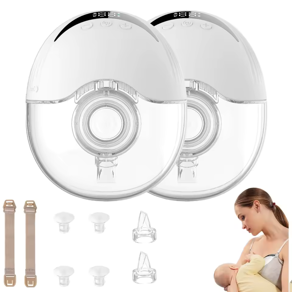 McAdo Wearable Breast Pump, Hands-Free Electric Breast Pump with 4 Mode 12 Levels, 220ml Large Capacity Design & Low Noise