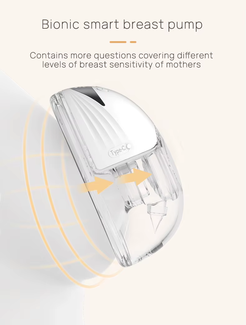 McAdo Wearable Breast Pump, Hands-Free Electric Breast Pump with 4 Mode 12 Levels, 220ml Large Capacity Design & Low Noise