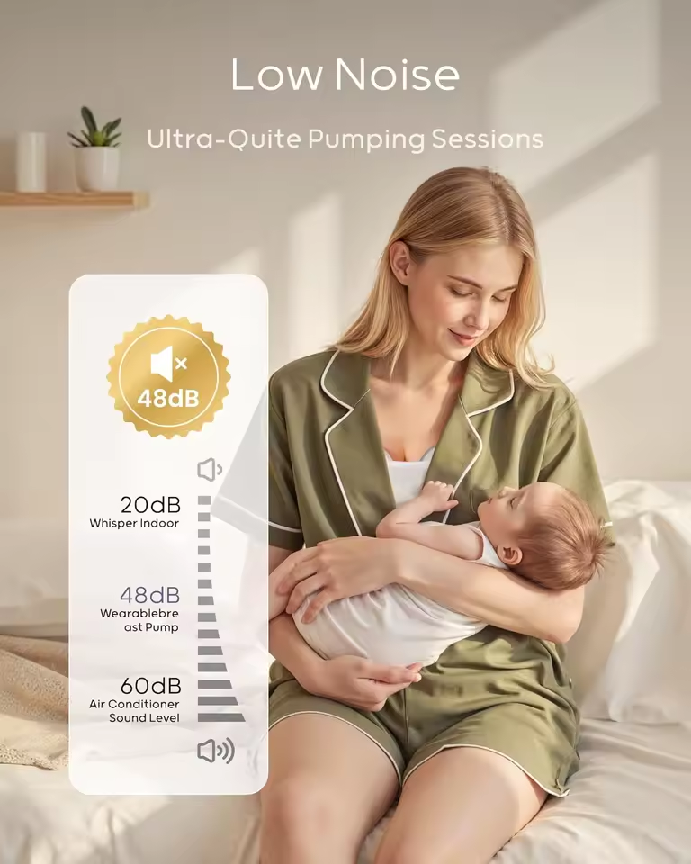 McAdo S32 Wearable Breast Pump - Upgraded Hands-Free Pump with Breast Massage Mode & BPA-Free with Dust-Proof Cover
